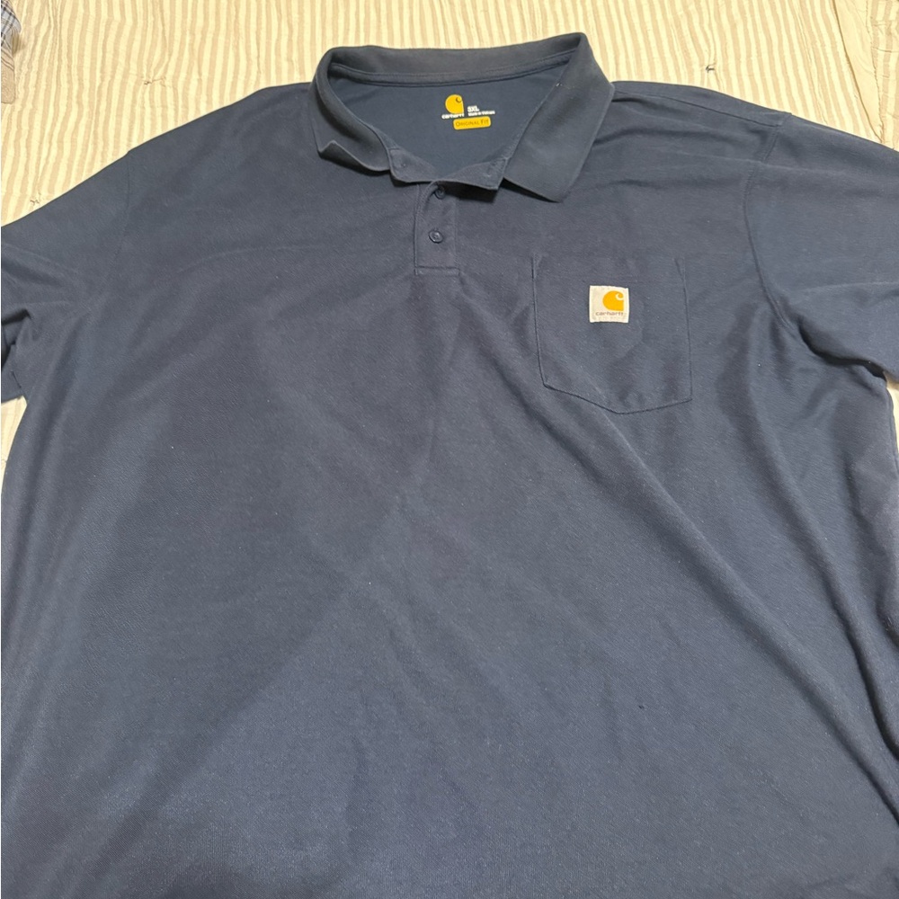 Carhartt Dark Gray Polo Shirt with Logo